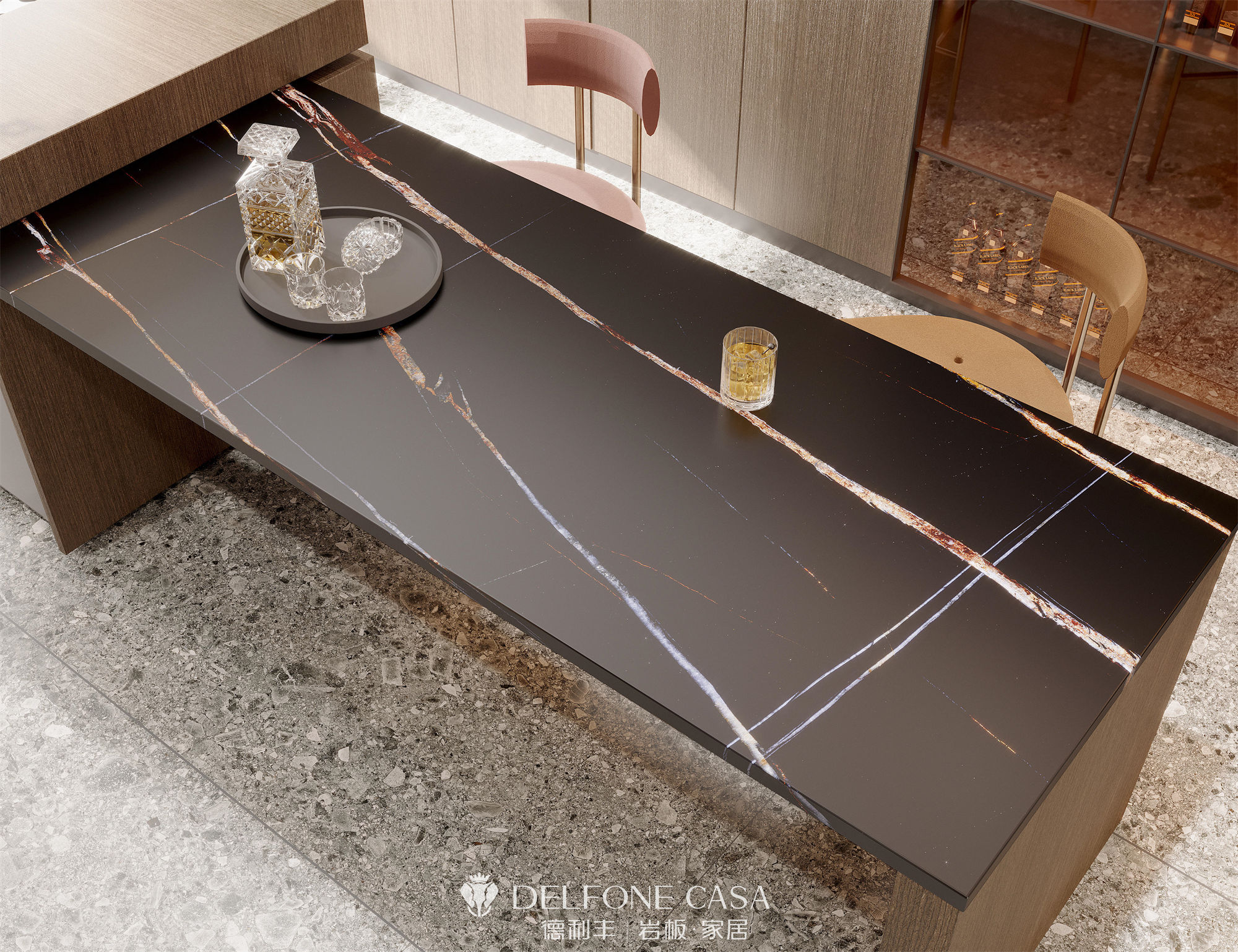 DELFONE案例分享 | MINI系列，打造輕奢格調(diào)的巖板家居(圖4)