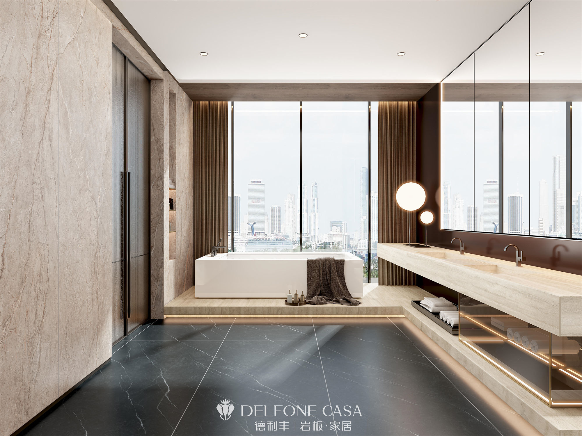 DELFONE案例分享 | MINI系列，打造輕奢格調(diào)的巖板家居(圖8)