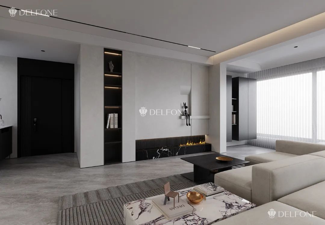 DELFONE案例分享 | 163㎡現(xiàn)代極簡風(fēng)，巖繹不一樣的美