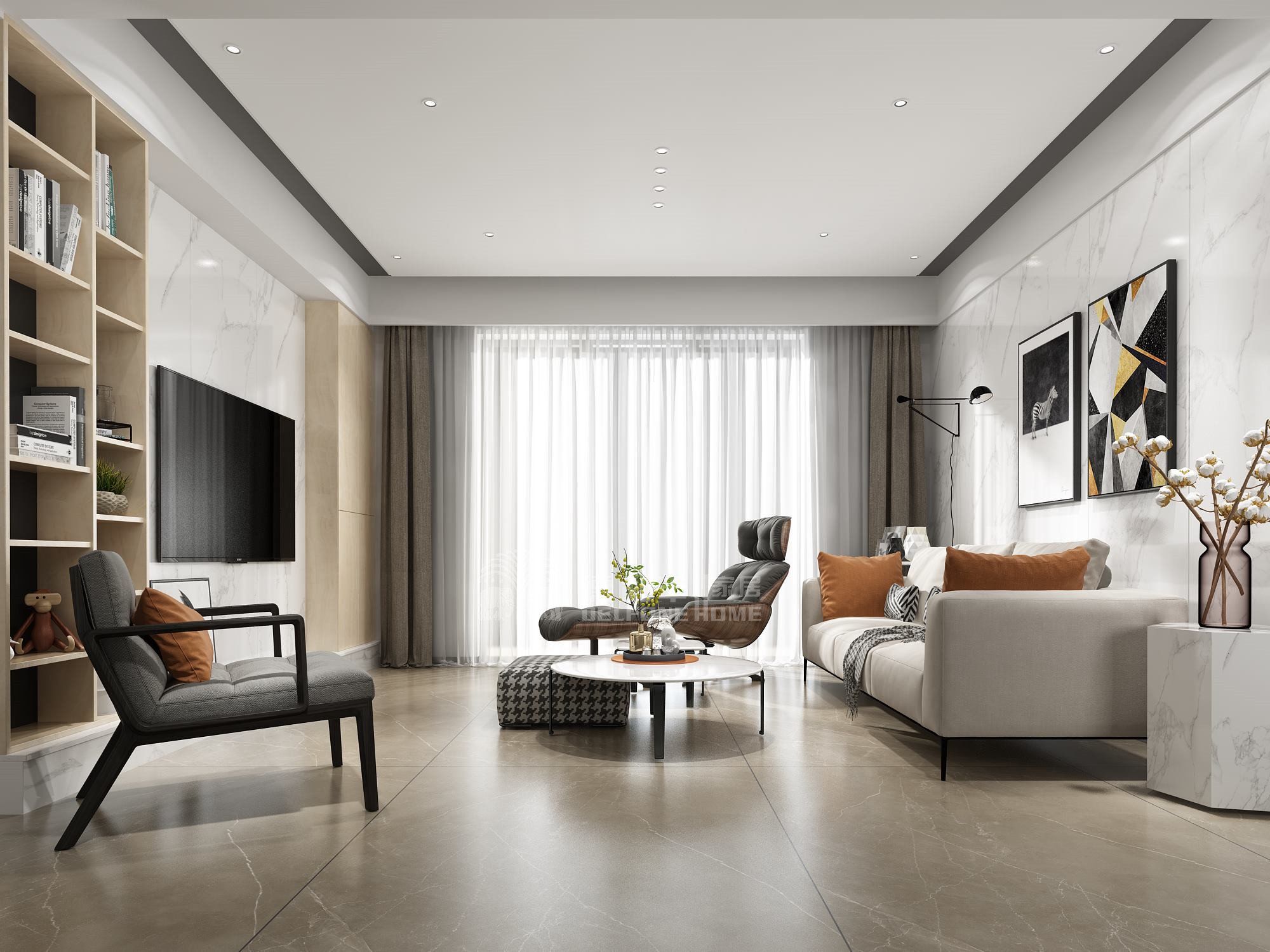 這才真正叫電視背景墻，你家只是電視掛墻上(圖4)