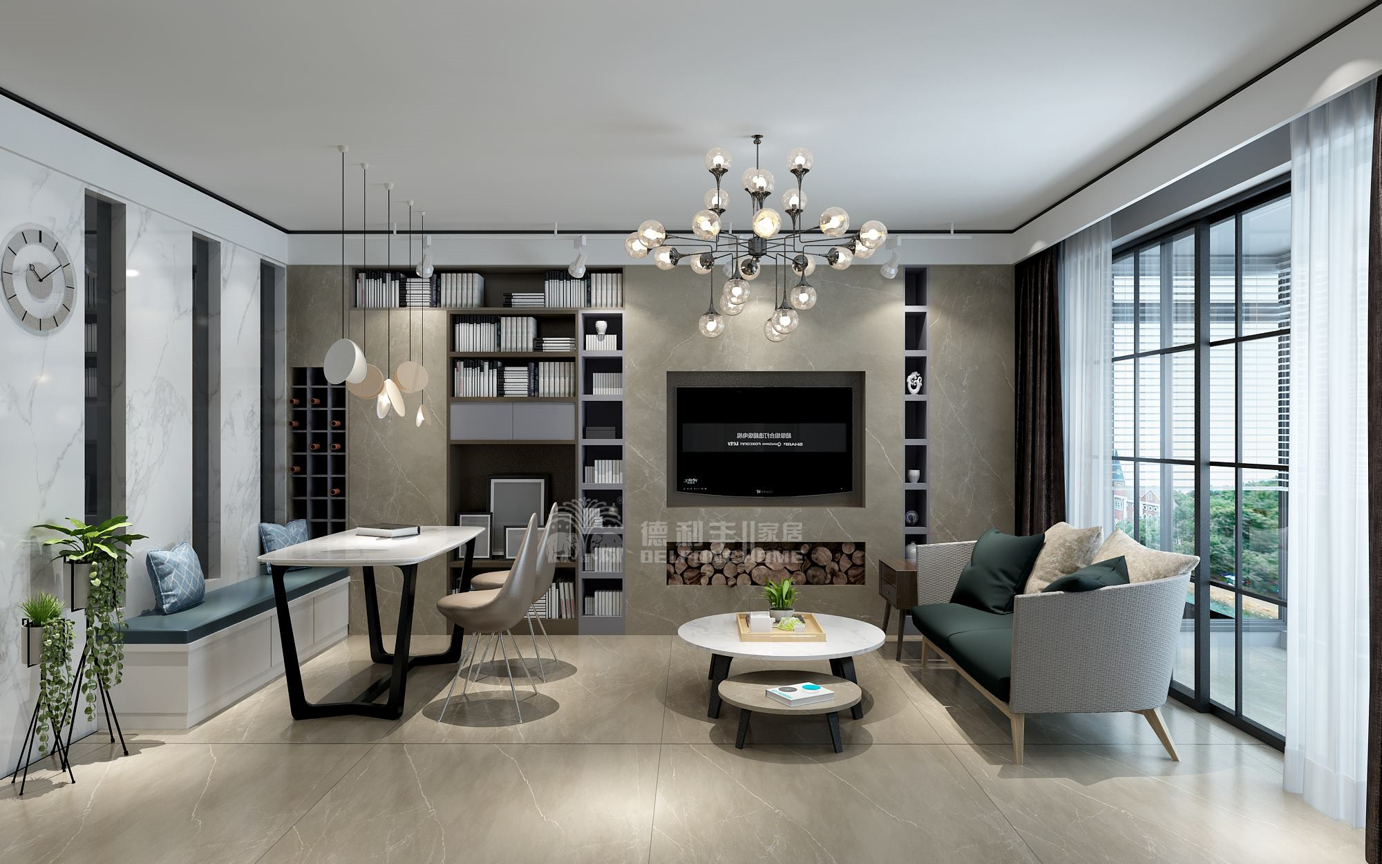 這才真正叫電視背景墻，你家只是電視掛墻上(圖6)