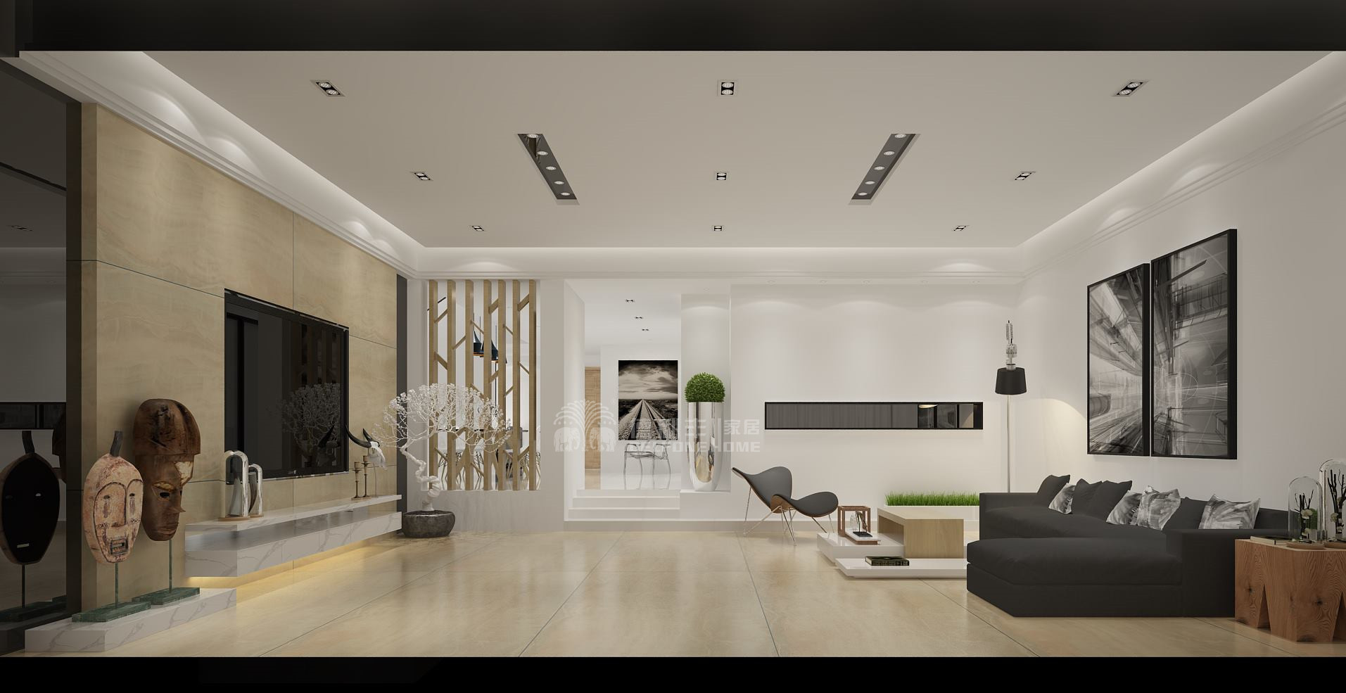 這才真正叫電視背景墻，你家只是電視掛墻上(圖8)