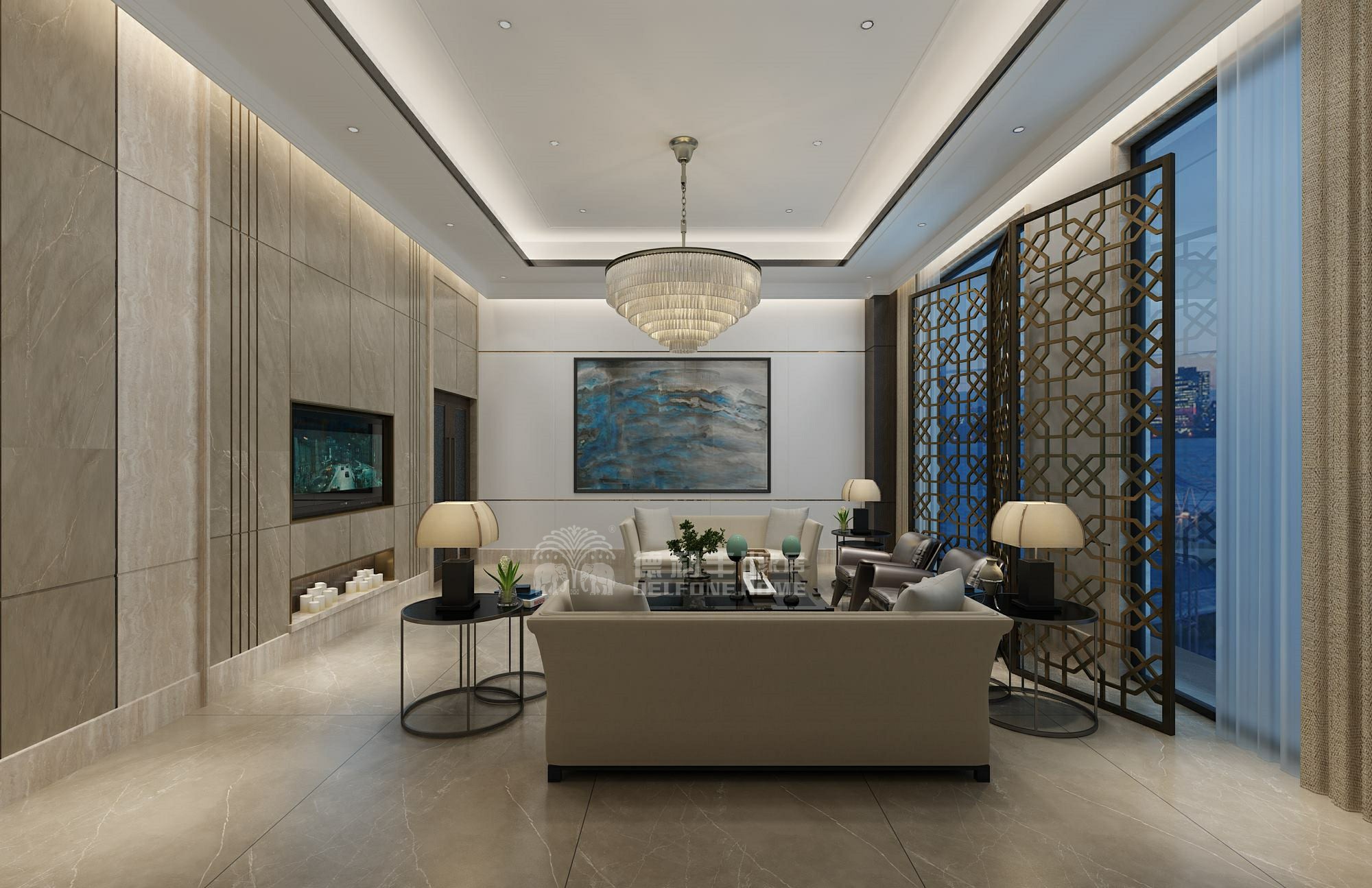 這才真正叫電視背景墻，你家只是電視掛墻上(圖9)