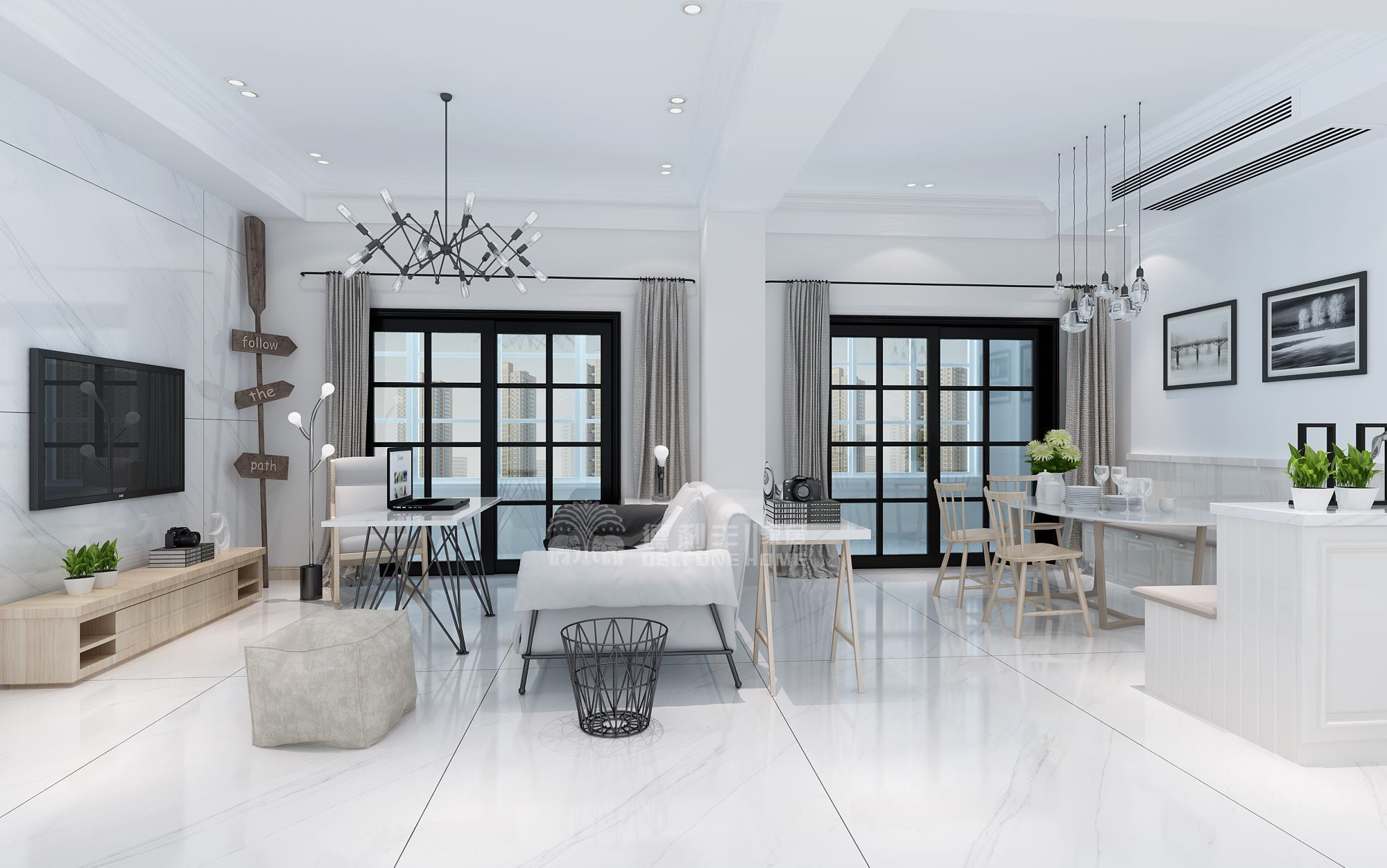 這才真正叫電視背景墻，你家只是電視掛墻上