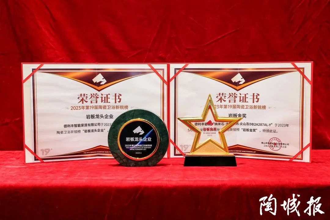 榮耀時(shí)刻 | 德利豐斬獲第19屆新銳榜“巖板龍頭企業(yè)”“巖板金獎(jiǎng)”兩項(xiàng)殊榮(圖3) 圖片