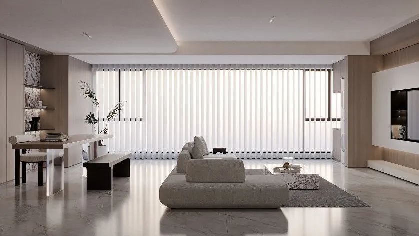 DELFONE案例分享 | 奶油風(fēng)大平層，【煙雨灰】讓每1㎡都充滿松弛感(圖1)