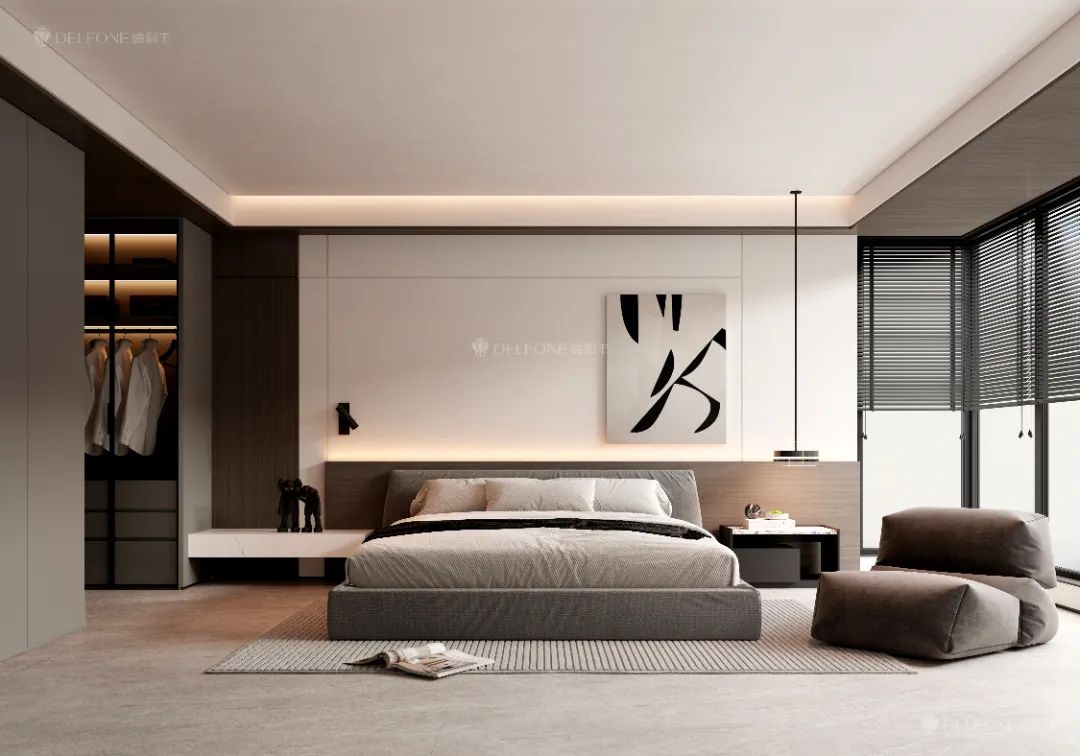 DELFONE案例分享 | 161㎡現(xiàn)代風(fēng)格大平層，簡約生活美學(xué)(圖5)