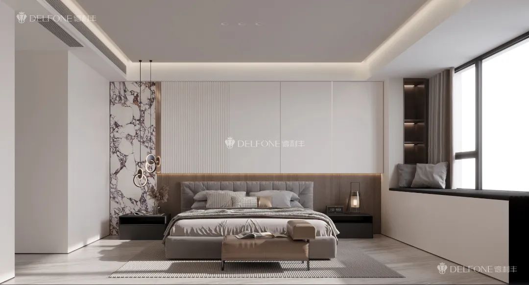 DELFONE案例分享 | 246㎡現(xiàn)代輕奢大平層，巖美生活心之所向(圖10)