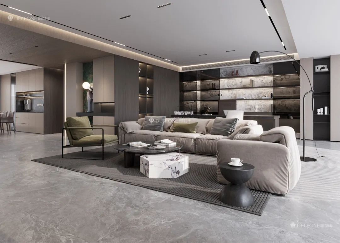 DELFONE案例分享 | 246㎡現(xiàn)代輕奢大平層，巖美生活心之所向(圖3)