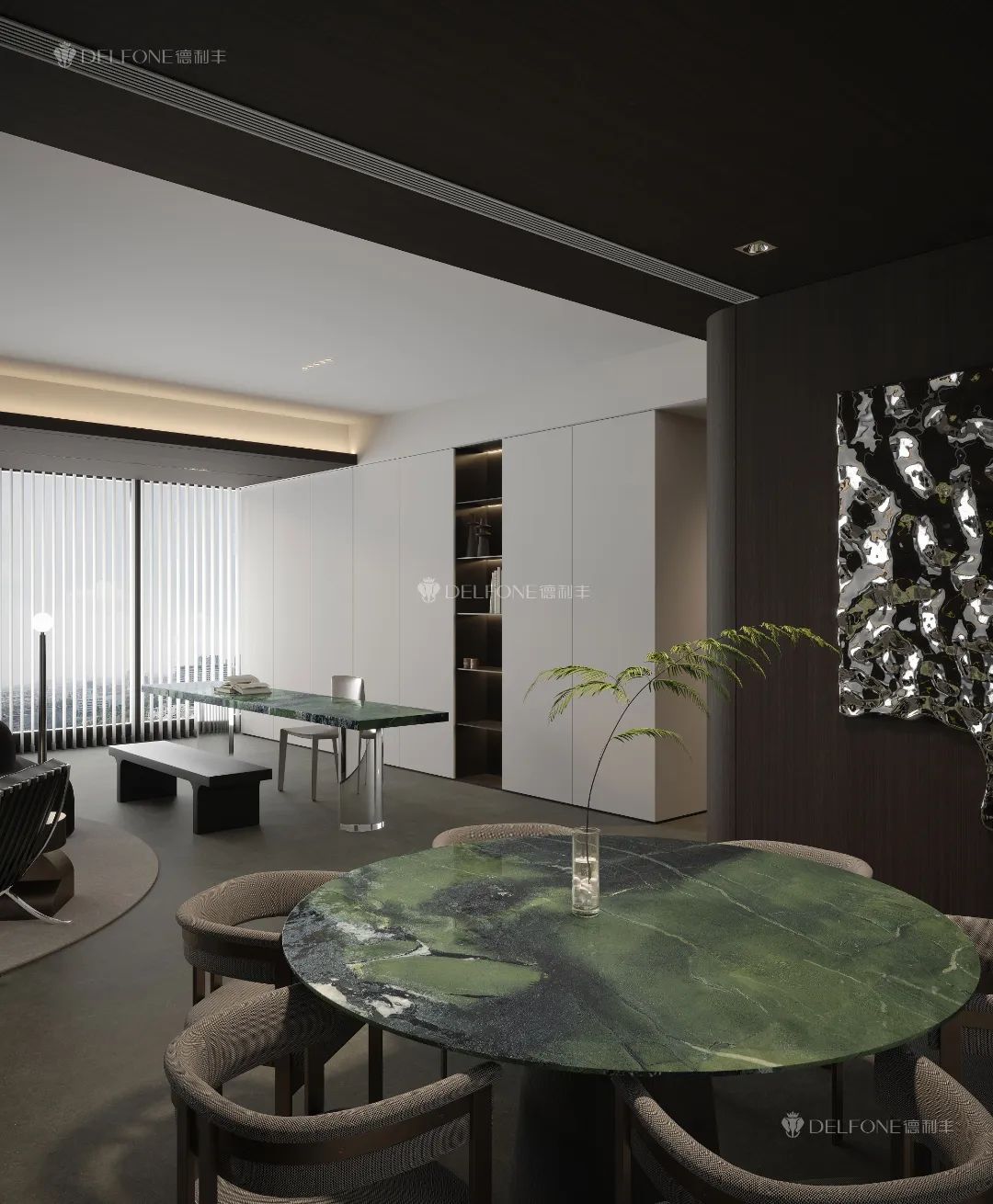 DELFONE新品 | 數(shù)碼玲瓏石·牛油果綠，油畫般質(zhì)感賦予空間藝術(shù)生命力(圖15)