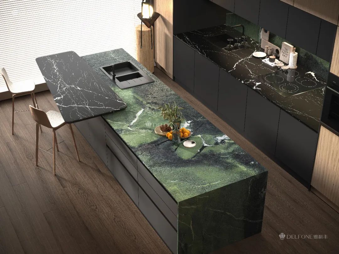 DELFONE新品 | 數(shù)碼玲瓏石·牛油果綠，油畫般質(zhì)感賦予空間藝術(shù)生命力(圖17)